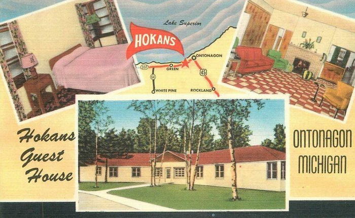 Hokans Motel (Scotts Superior Inn & Cabins, Hokans, Tallmans Motel) - Postcard (newer photo)